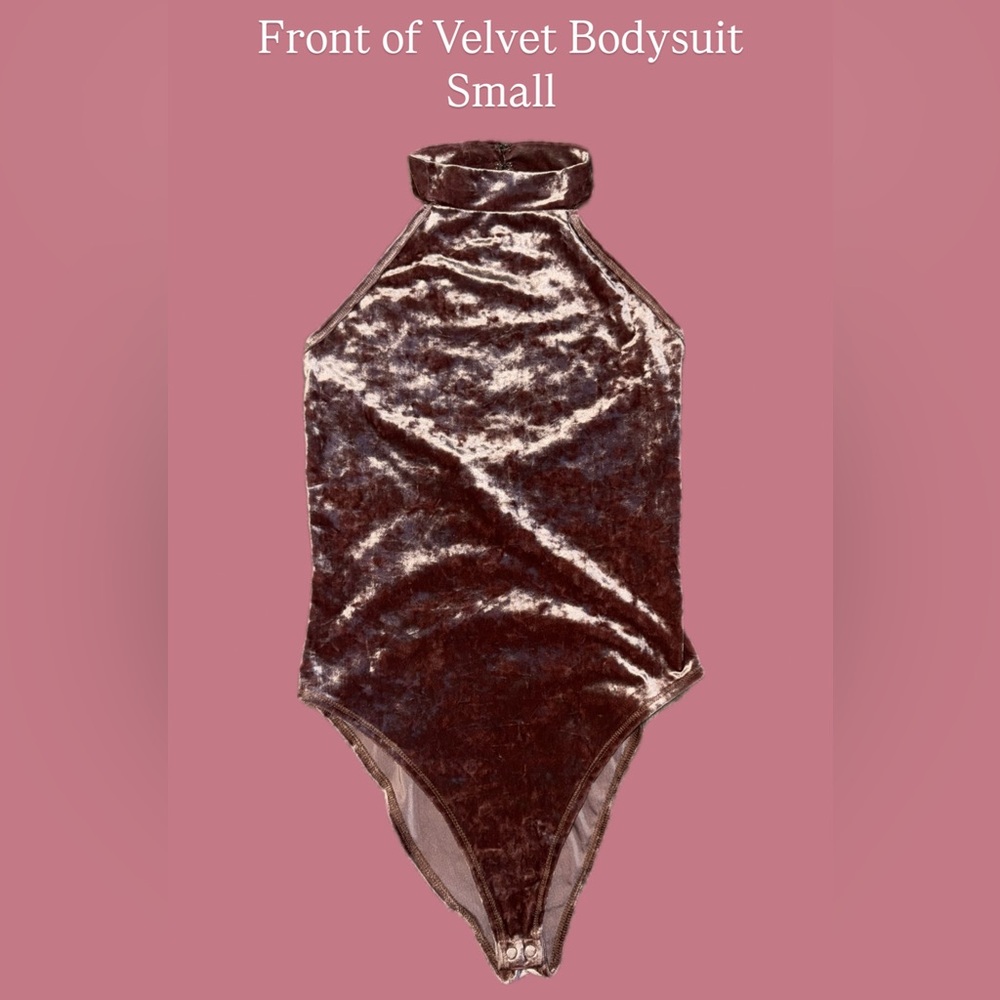 Velvet Halter Bodysuit